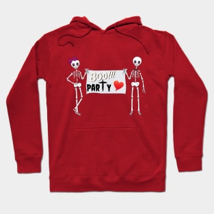 BOO PARTY Skeletons couple - Halloween Hoodie